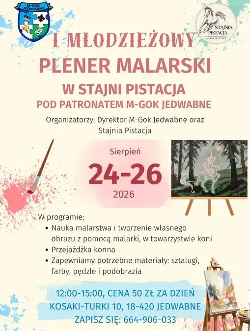 I Młodzieżowy Plener Malarski w Stajni Pistacja – zapisy trwają!
