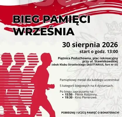 Bieg Pamięci Września i Piknik Rodzinny w Piątnicy – 30 sierpnia