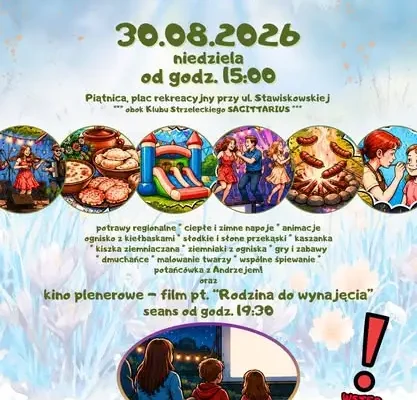 Rodzinny piknik w Piątnicy już w niedzielę – biegi, kuchnia i kino plenerowe