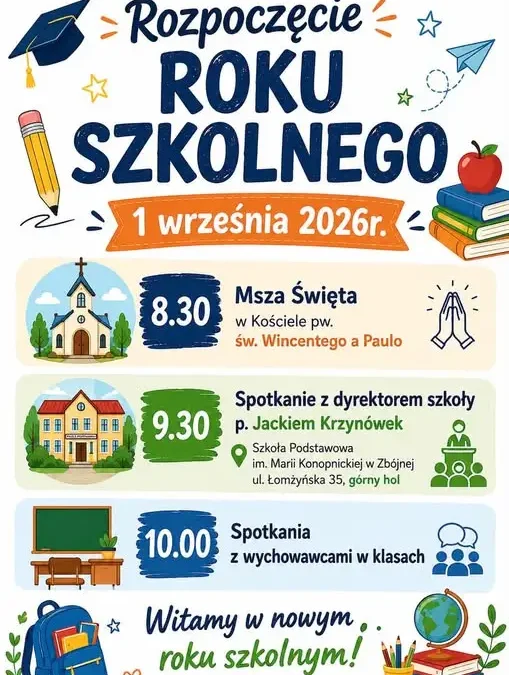 Uroczyste rozpoczęcie roku szkolnego 2026/2027 – zaproszenie