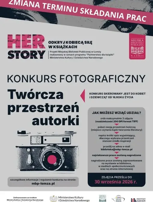 Konkurs fotograficzny „Twórcza przestrzeń autorki” – termin przedłużony do 30 września