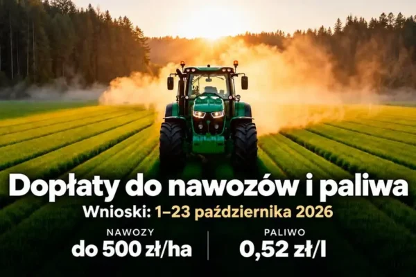 Nabór wniosków o dopłaty do nawozów i paliwa rolniczego trwa od 1 października