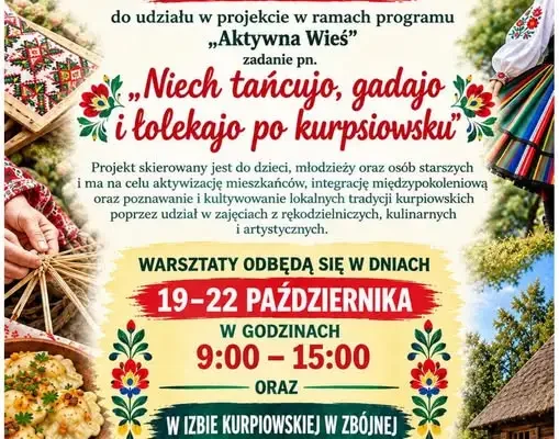 Kurpiowskie tradycje ożywają w Kuziach – warsztaty dla wszystkich pokoleń