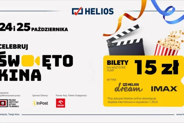 Święto Kina w Heliosie: bilety za 15 zł przez cały weekend